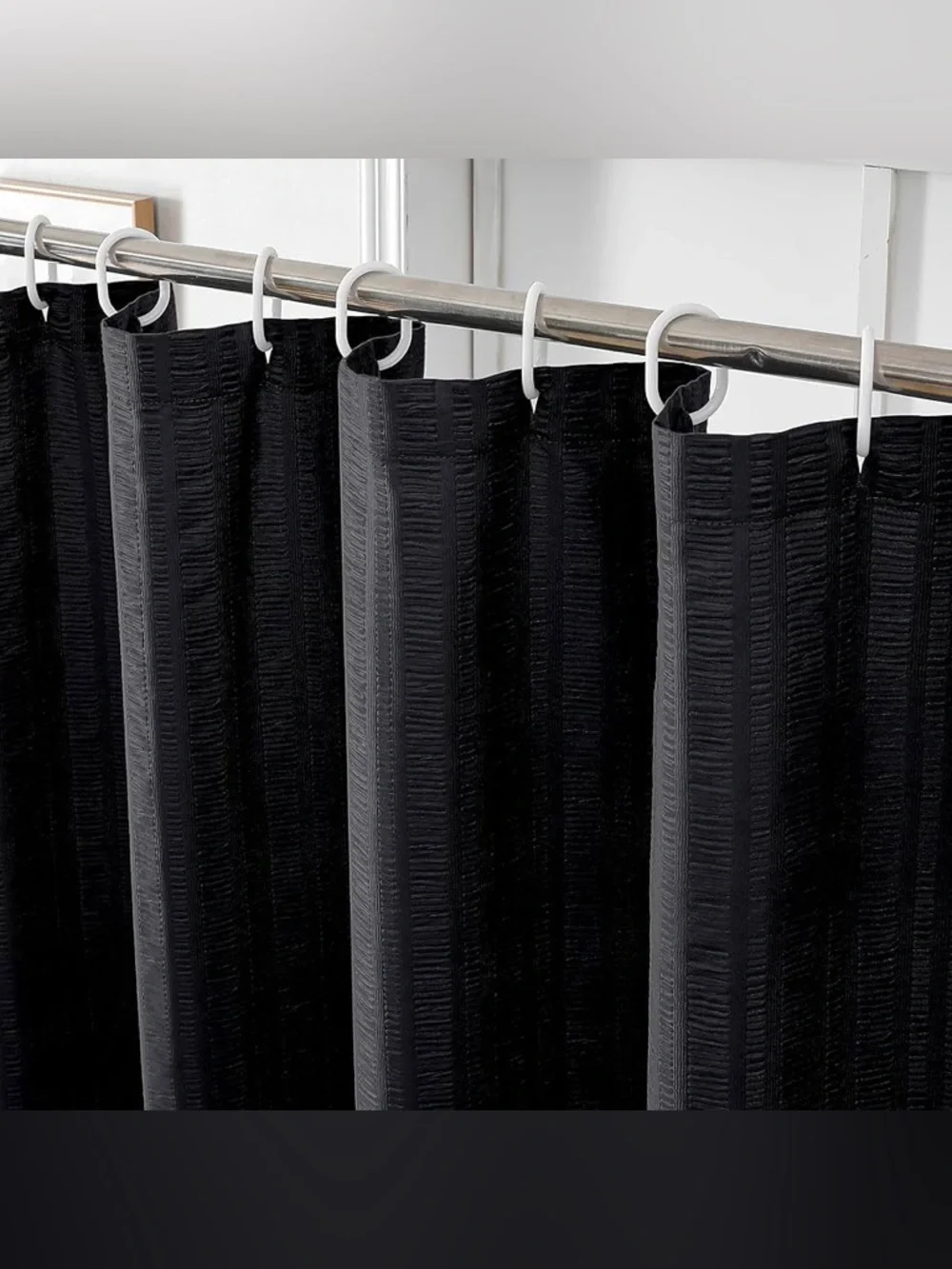 Aiyufeng Moga 3D Embossed Waterproof Fabric Shower Curtain Hotel Quality